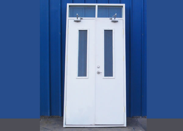 1.1A類鋼質雙扇帶玻璃帶亮窗防火門（甲級）